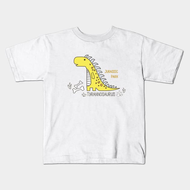 Dinosaur Tyrannosaurus Kids T-Shirt by AliJun